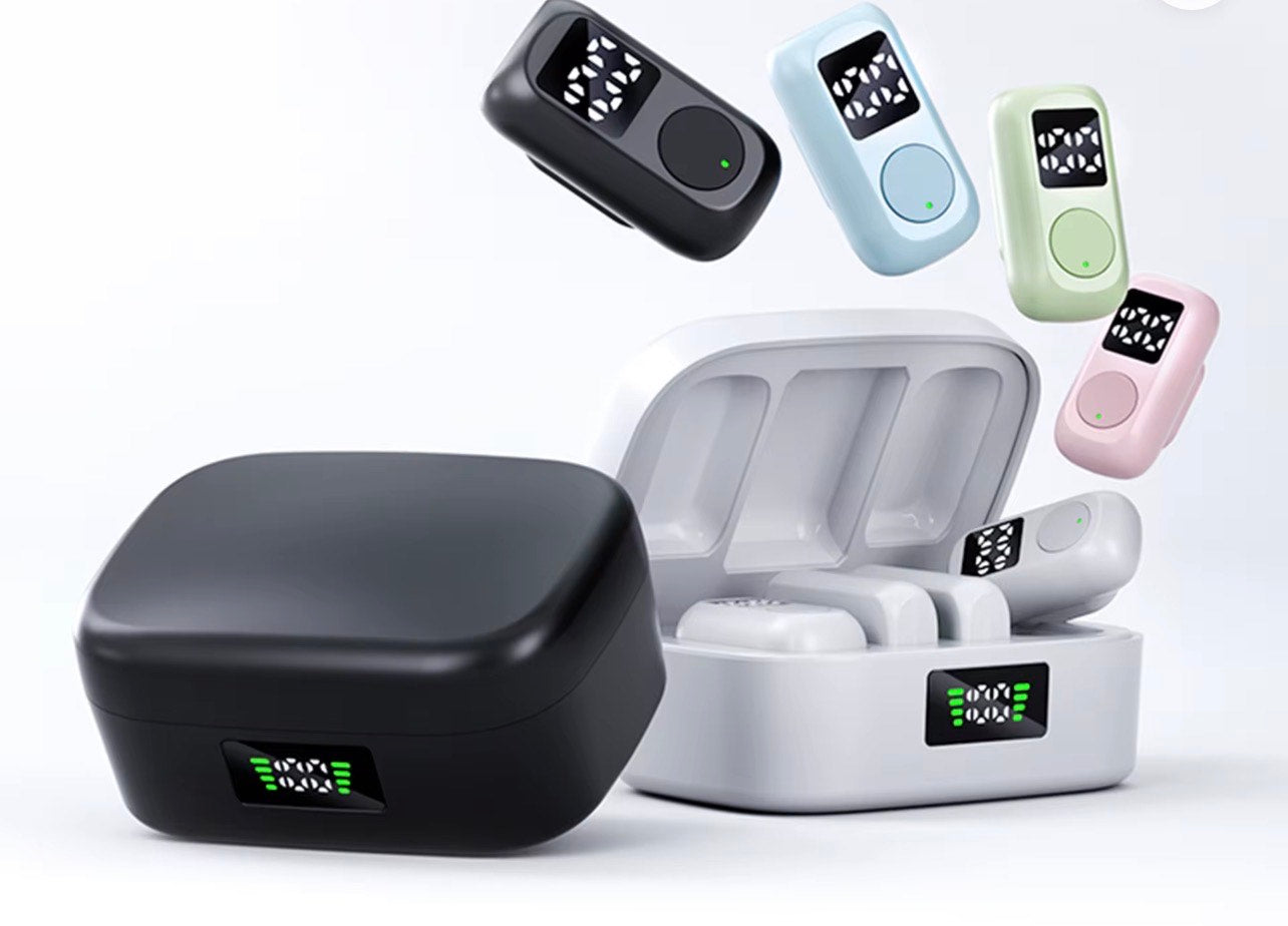 QY88 LATEST AI NOISE REDUCTION LAPEL MICROPHONE WITH 2 RECEIVERS, 2 MICS & CHARGING CASE