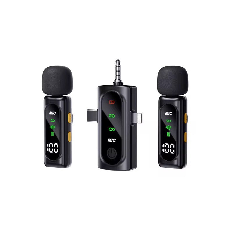 LATEST T90 HIGH QUALITY 2IN1 WIRELESS 2.4G MICROPHONE + 3 CONNECTORS