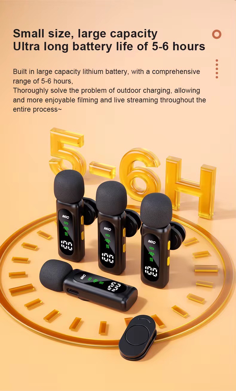 LATEST T90 HIGH QUALITY 2IN1 WIRELESS 2.4G MICROPHONE + 3 CONNECTORS