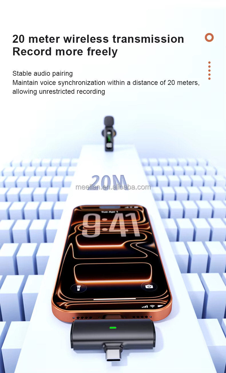 LATEST T90 HIGH QUALITY 2IN1 WIRELESS 2.4G MICROPHONE + 3 CONNECTORS