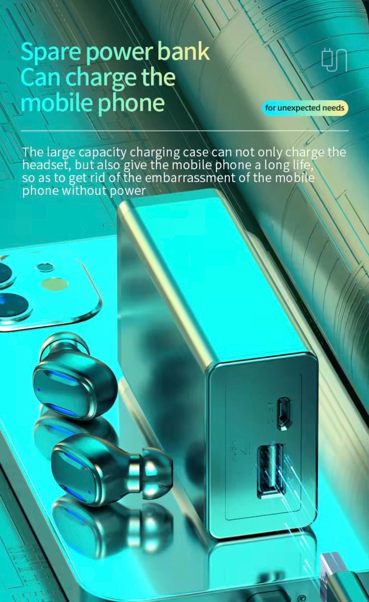 A22 WIRELESS SPORTS & GAMING EARBUDS (TWS, LED, AMP, STEREO) FOR MOBILE DEVICES