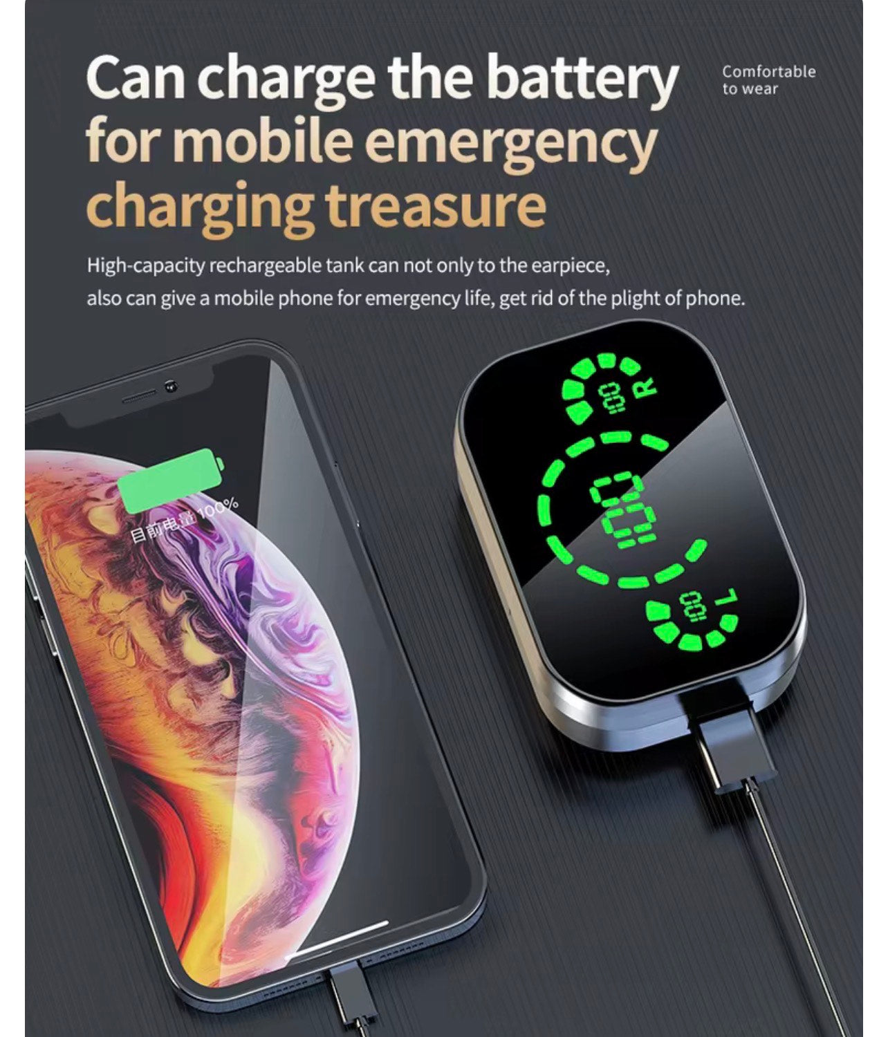 YD03 WIRELESS BLUETOOTH HD MIRROR SCREEN LED DISPLAY 9D STEREO WATER PROOF EARBUDS