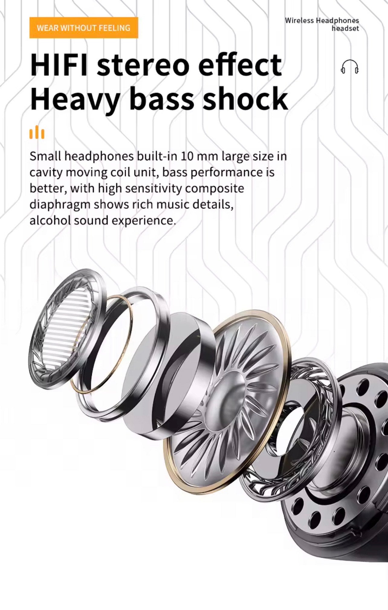 TM20 TWS IN EAR HIFI SPORTS & GAMING BLUETOOTH EARBUDS (Noise Cancellation, Transparent, LED & Battery Indicator, IPX-6)