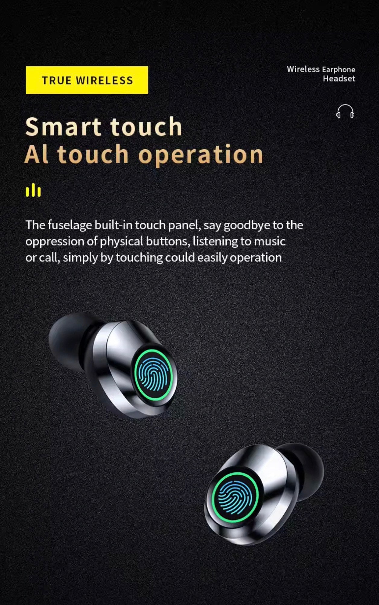 BQ30 MINI WIRELESS TWS EARPHONES HI-FI STEREO IPX-6 WATERPROOF LED FOR LATENCY SPORTS & GAMING