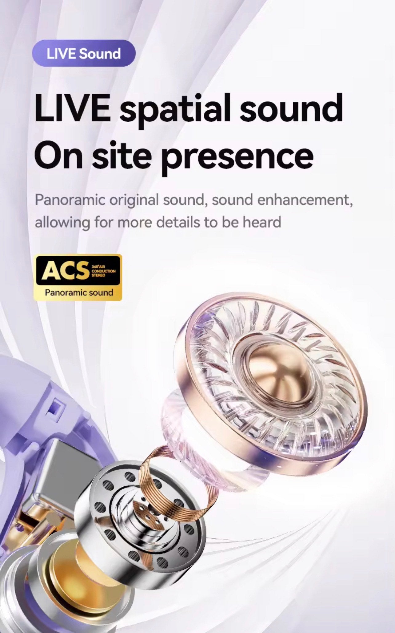 M112 OPEN EAR EARPHONES ENC, TWS BLUETOOTH 5.4 FOR TRUE SOUND LOVERS