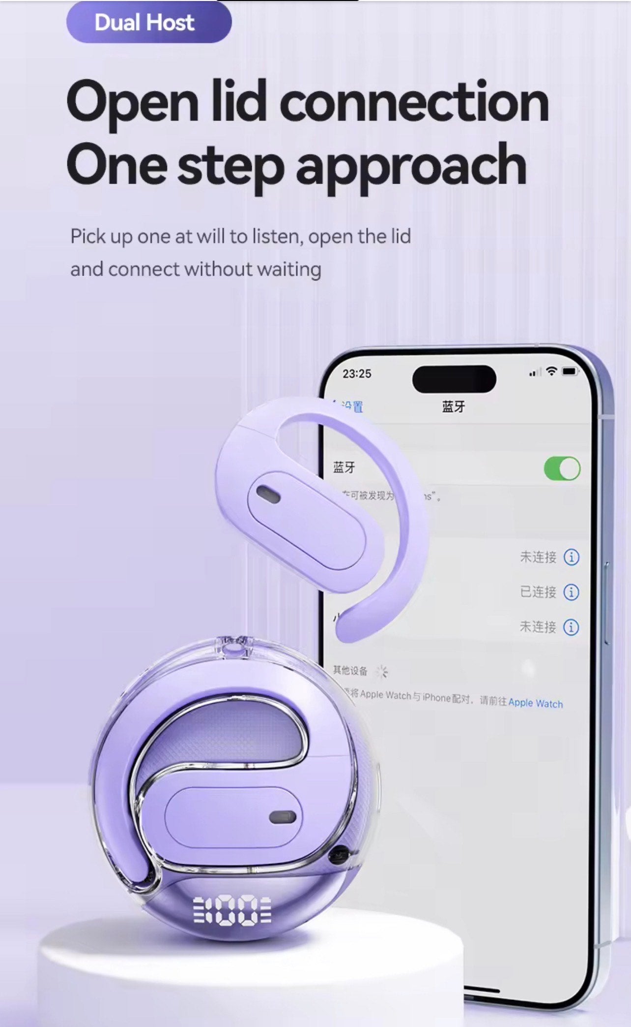 M112 OPEN EAR EARPHONES ENC, TWS BLUETOOTH 5.4 FOR TRUE SOUND LOVERS