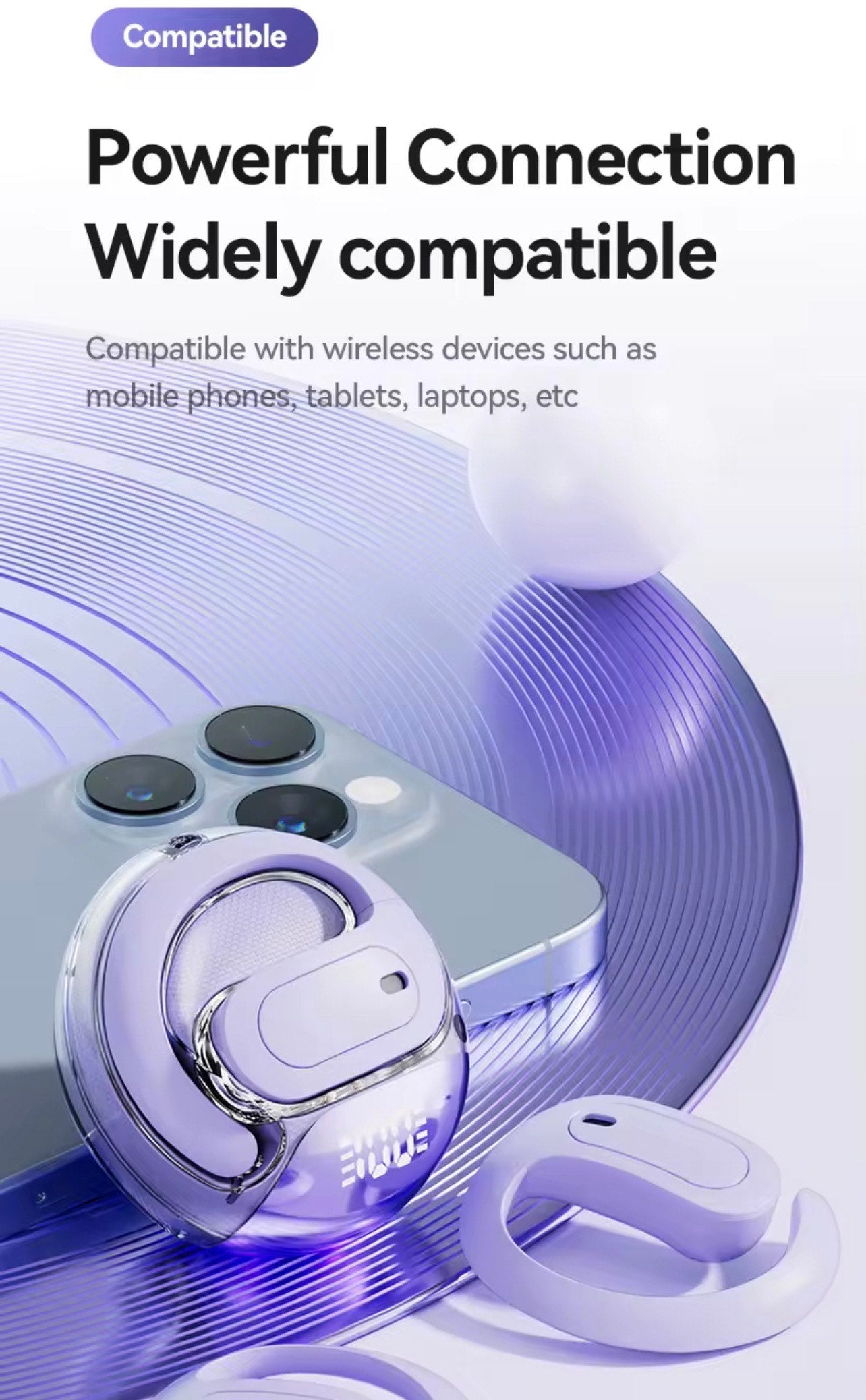 M112 OPEN EAR EARPHONES ENC, TWS BLUETOOTH 5.4 FOR TRUE SOUND LOVERS