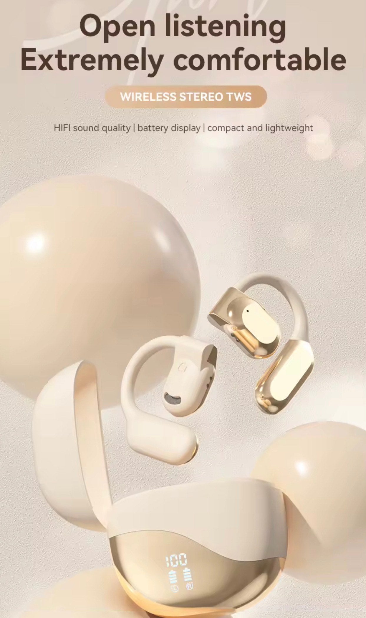 M62 DIGITAL DISPLAY BLUETOOTH EARBUDS (Hi-Fi, Surround Sound)