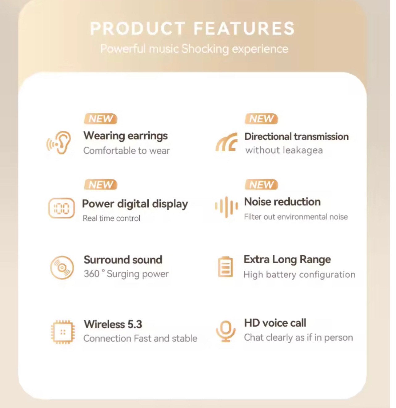 M62 DIGITAL DISPLAY BLUETOOTH EARBUDS (Hi-Fi, Surround Sound)