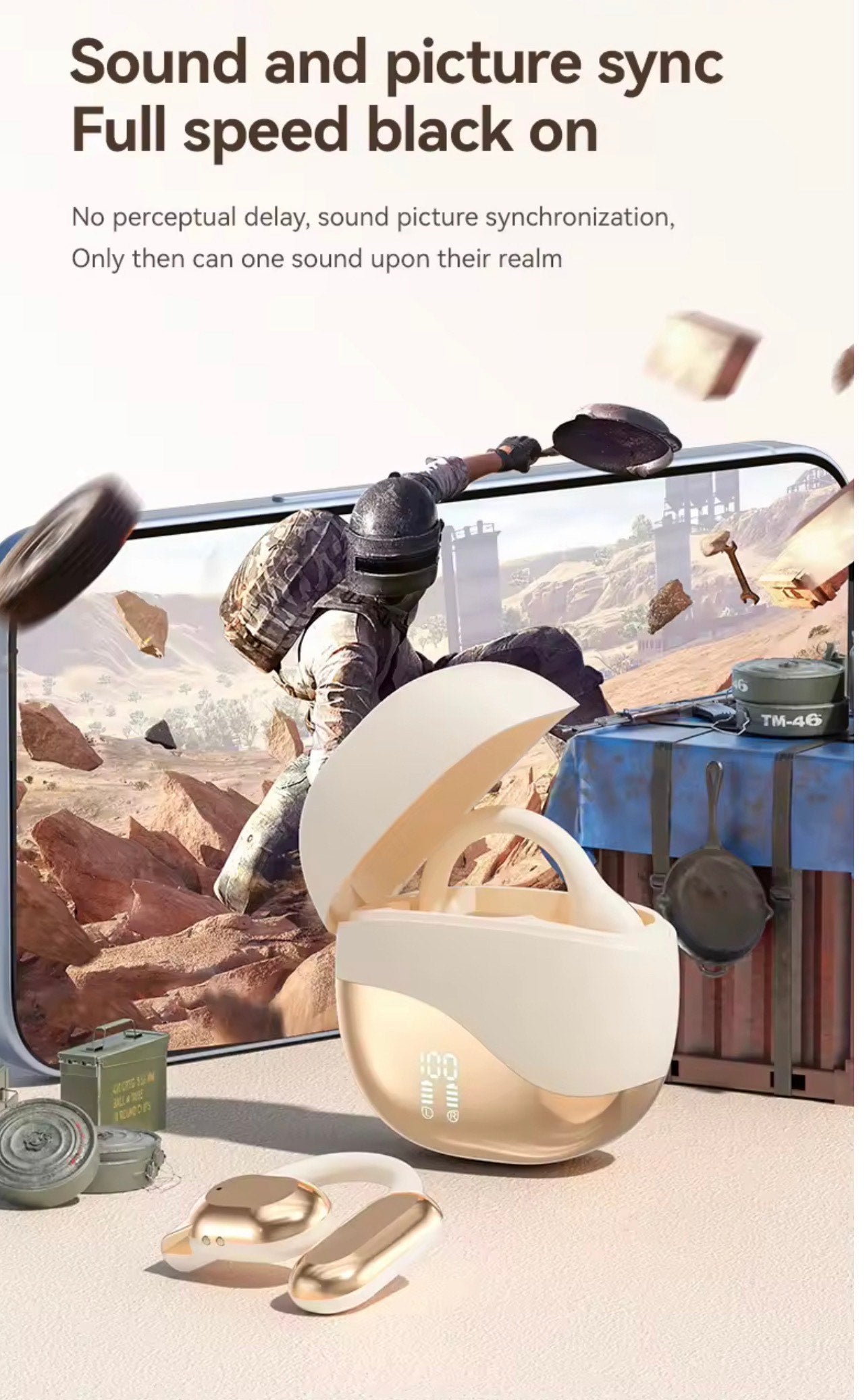 M62 DIGITAL DISPLAY BLUETOOTH EARBUDS (Hi-Fi, Surround Sound)