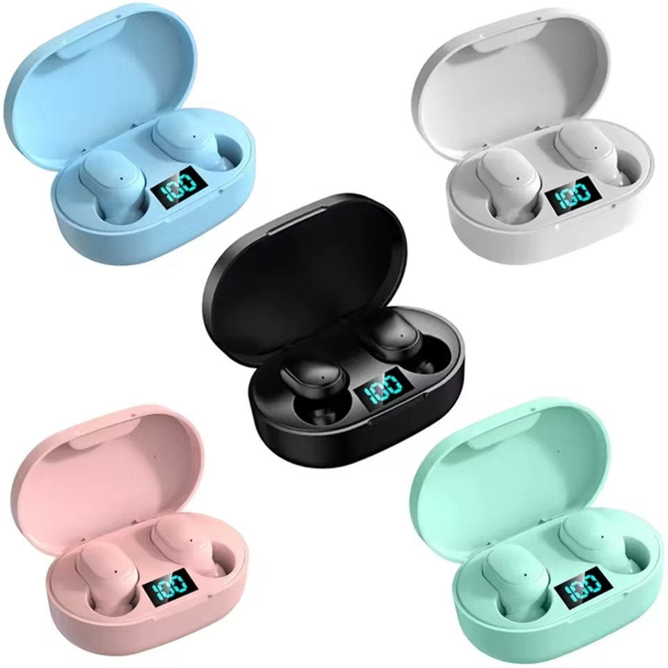 E6S LOW BUDGET TRUE WIRELESS EARBUDS (LED DISPLAY, CHARGING CASE & WATERPROOF)