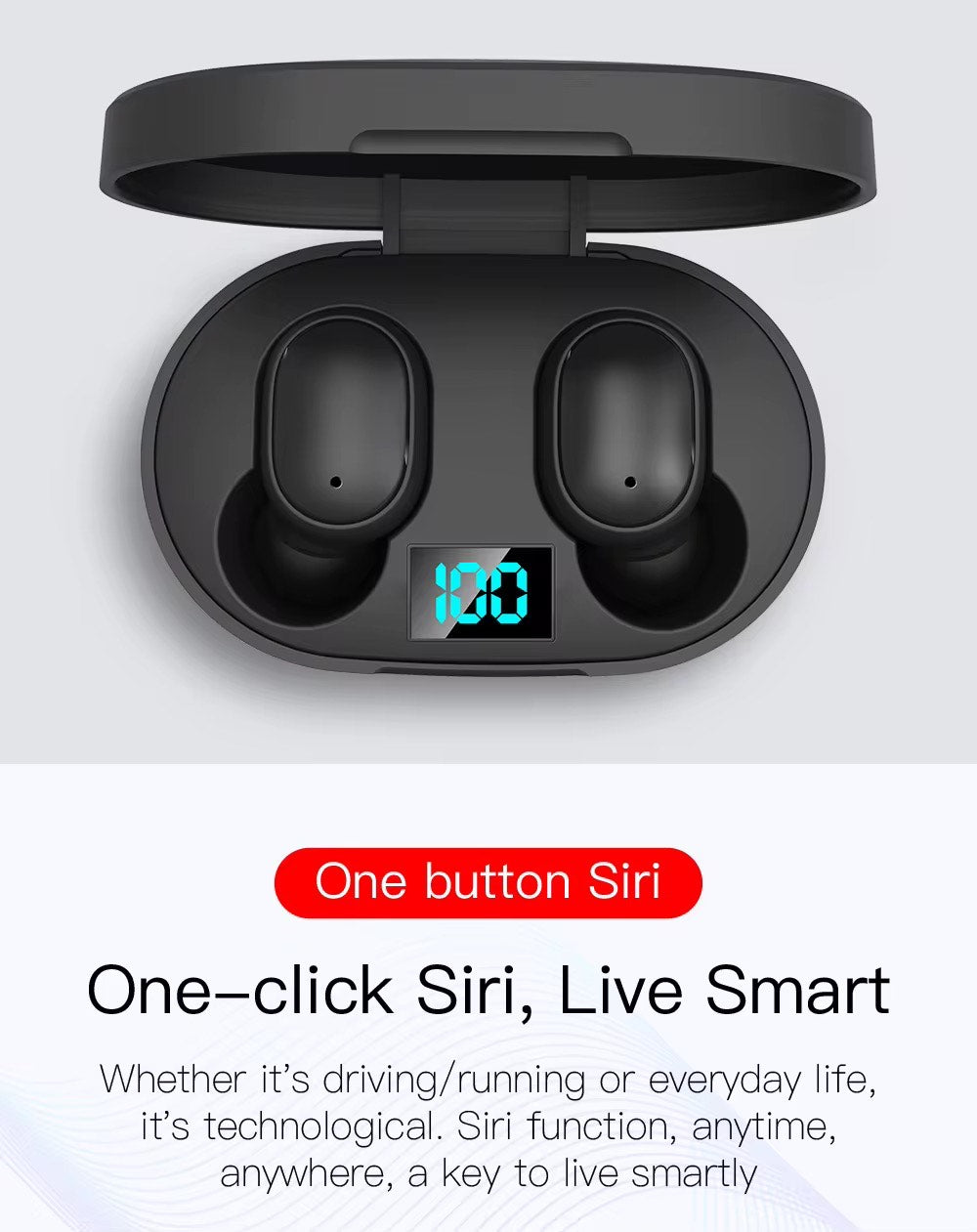 E6S LOW BUDGET TRUE WIRELESS EARBUDS (LED DISPLAY, CHARGING CASE & WATERPROOF)