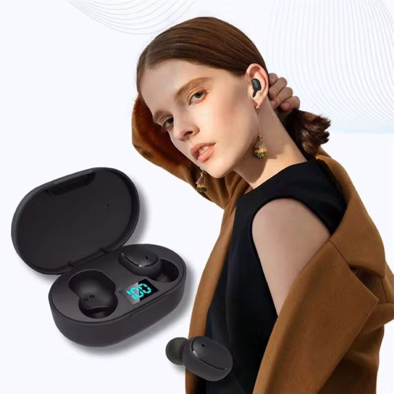 E6S LOW BUDGET TRUE WIRELESS EARBUDS (LED DISPLAY, CHARGING CASE & WATERPROOF)