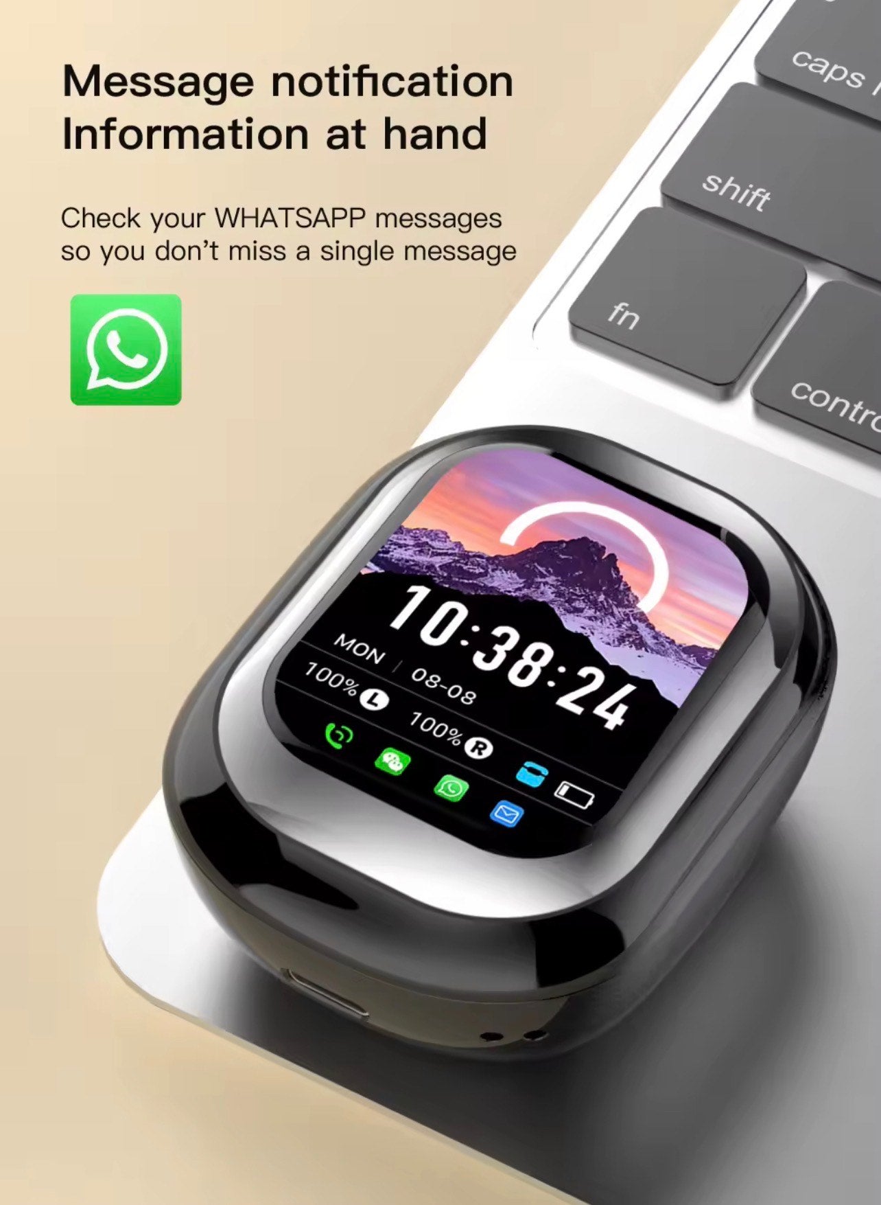 SE ONE BT EARBUDS (TOUCH CONTROL, DISPLAY SCREEN, WIRELESS STEREO & CHARGING CASE)