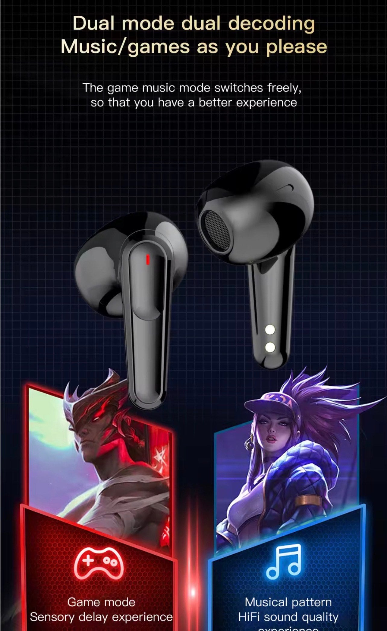 SE ONE BT EARBUDS (TOUCH CONTROL, DISPLAY SCREEN, WIRELESS STEREO & CHARGING CASE)