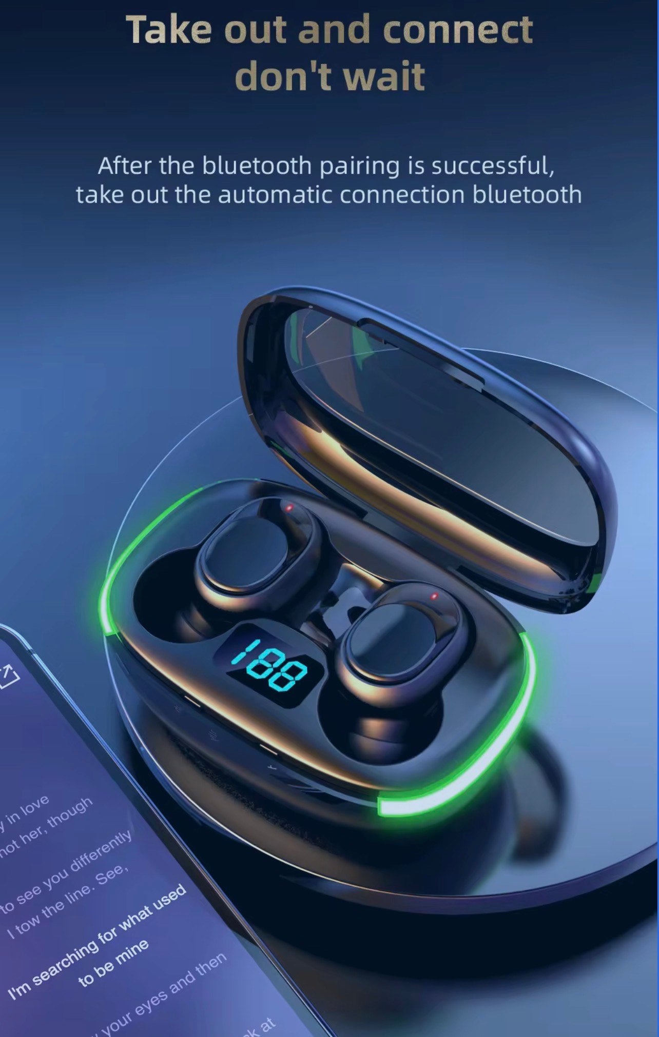 Y90 IN EAR WIRELESS HEAD SET (CHARGING CASE, LED DISPLAY, TWS)