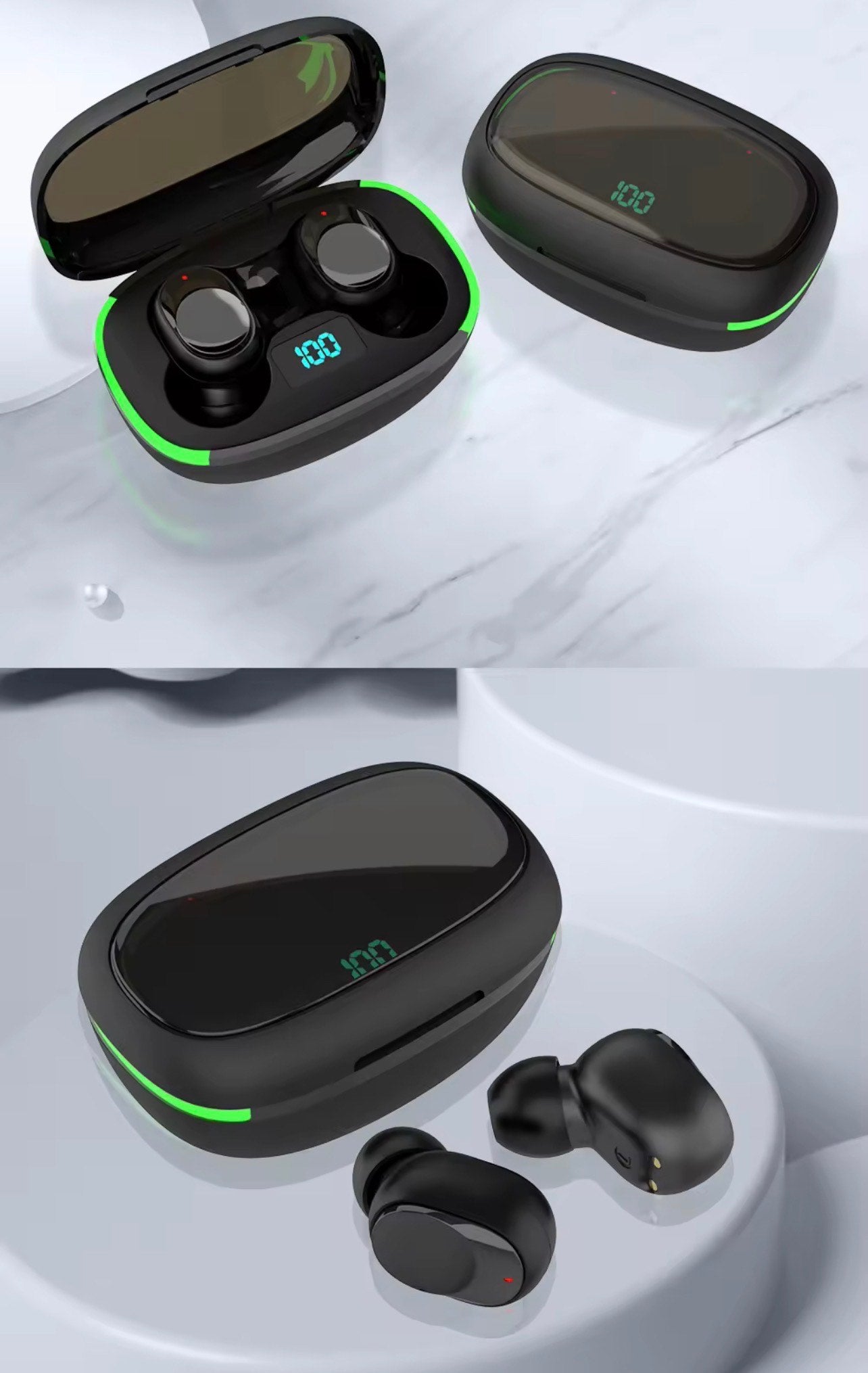 Y90 IN EAR WIRELESS HEAD SET (CHARGING CASE, LED DISPLAY, TWS)