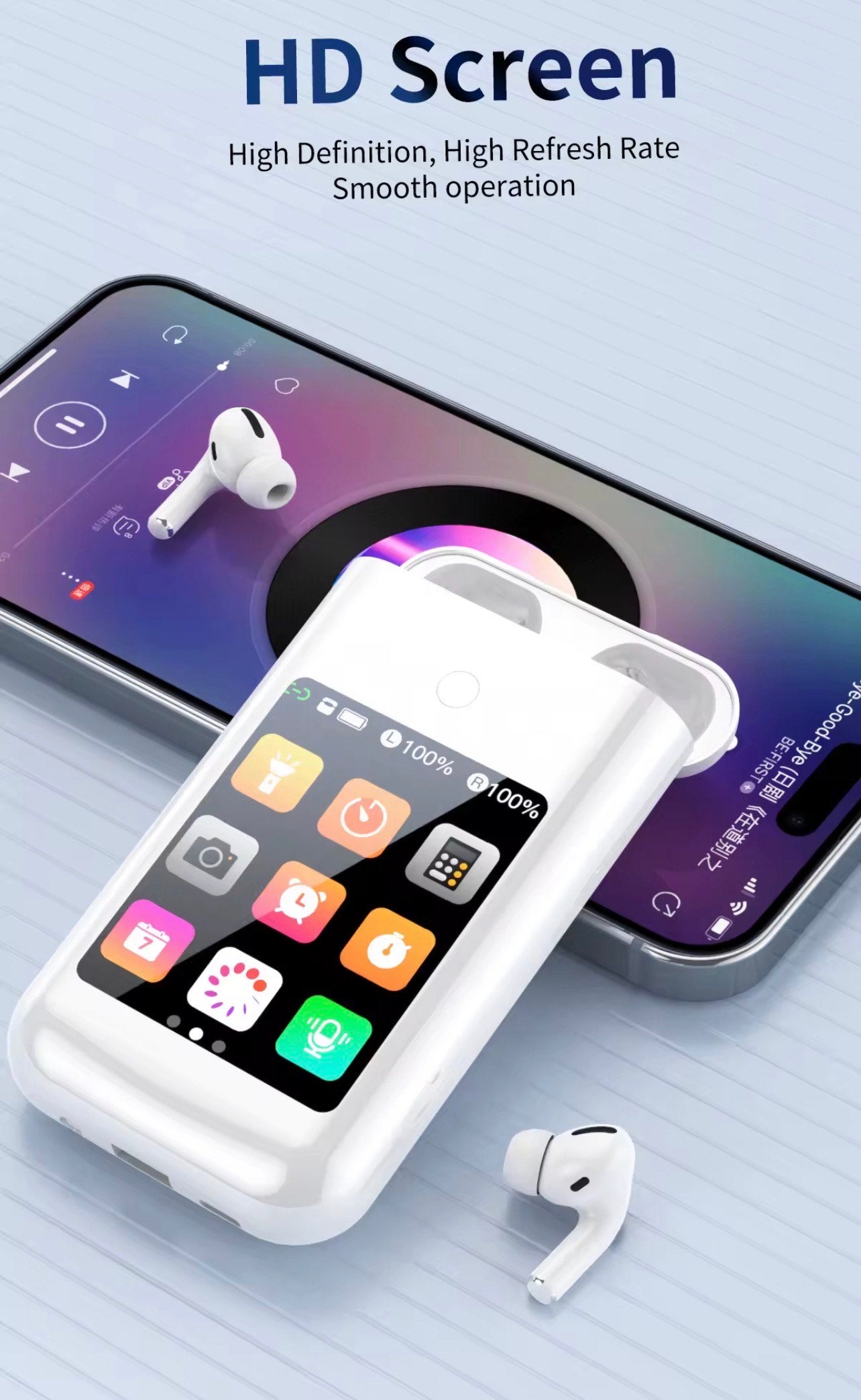 ALL NEW A98 3IN1 TOUCH & WIDE SCREEN EARBUDS (POWER BANK 5000 mAh BATTERY))