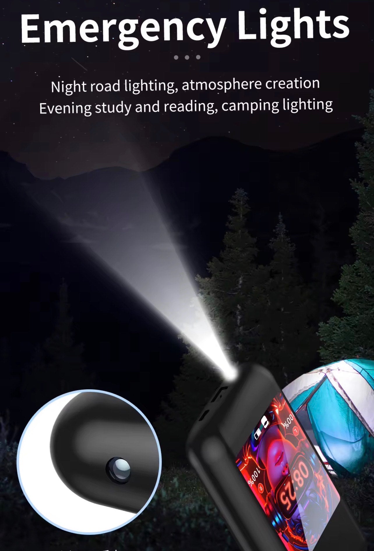 ALL NEW A98 3IN1 TOUCH & WIDE SCREEN EARBUDS (POWER BANK 5000 mAh BATTERY))