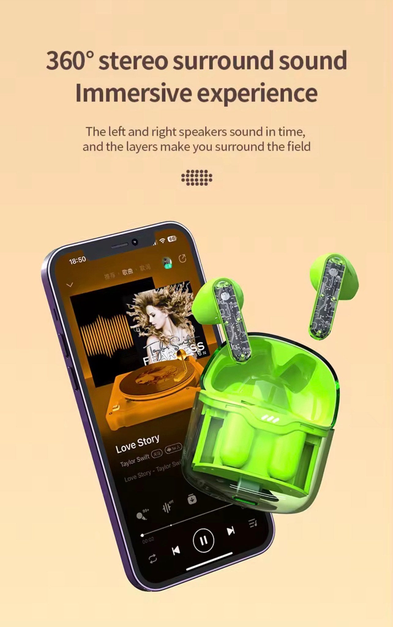 TM40 BT EARBUDS (ANC, TWS, WATERPROOF & CHARGING CASE)