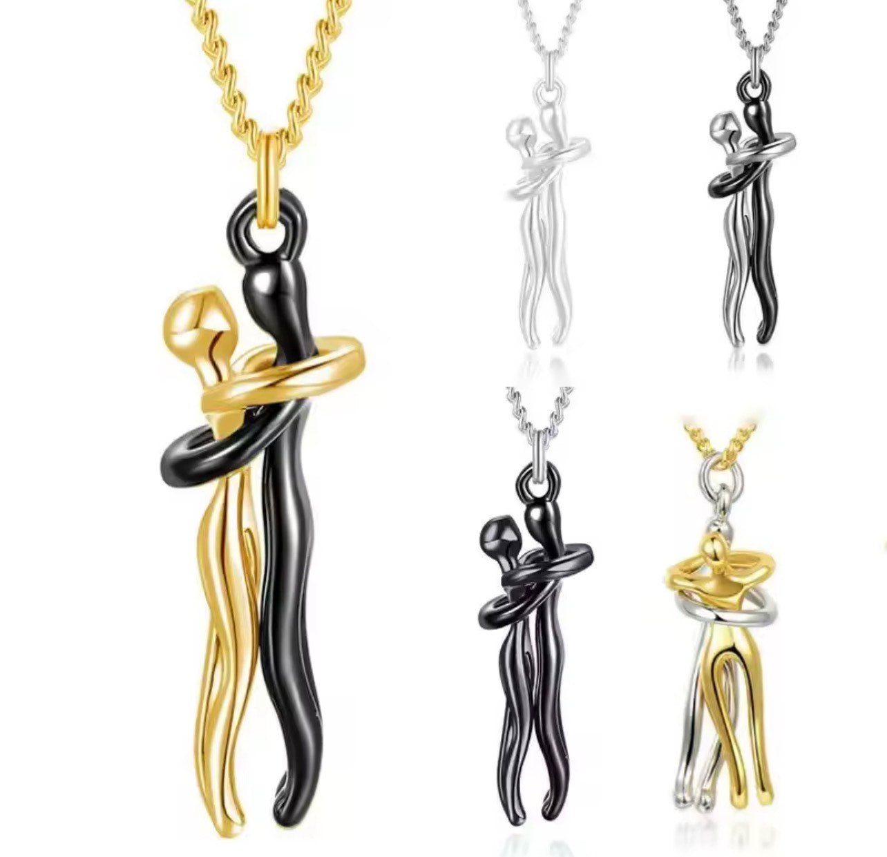 CLASSIC COUPLE HUGGING NECKLACE