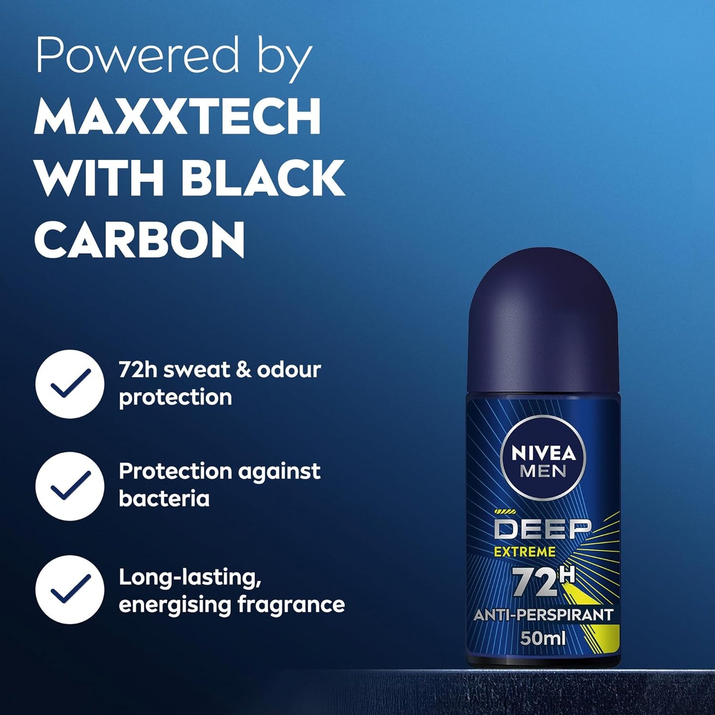 NIVEA MEN DEEP EXTREME MAXXTECH ROLL-ON (50ML)