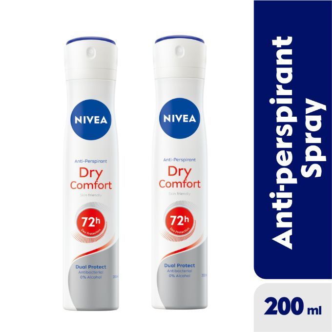 NIVEA DRY COMFORT ANTIPERSPIRANT DEODORANT SPRAY - 200ML