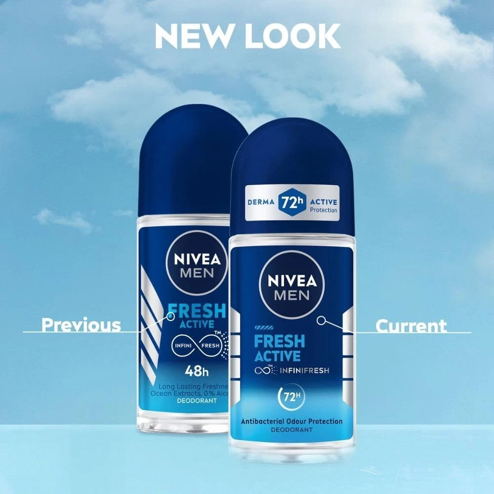 NIVEA MEN FRESH ACTIVE ROLL-ON - 50ML