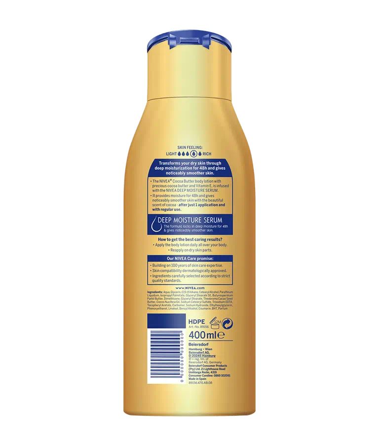 NIVEA NOURISHING COCOA 5IN1 BODY LOTION - 400 ML