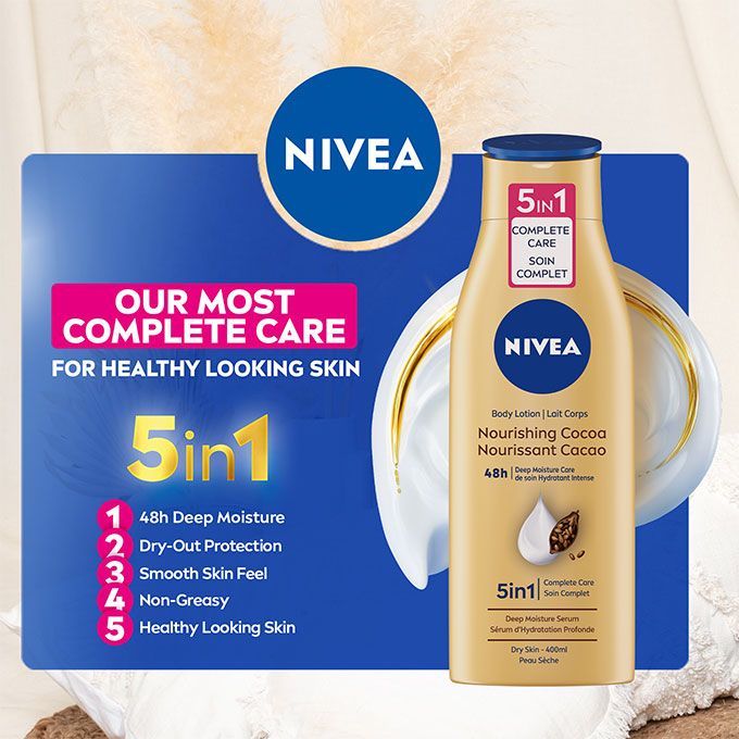 NIVEA NOURISHING COCOA 5IN1 BODY LOTION - 400 ML