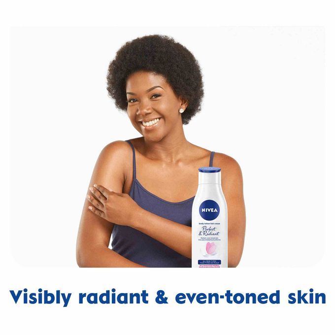 Nivea Perfect & Radiant Body Lotion provides visibly radiant & even-toned skin