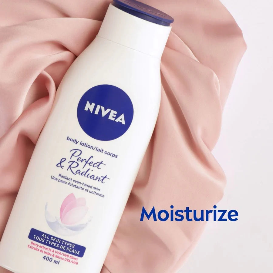 Nivea Perfect & Radiant Body Lotion provides deep moisturizing skin