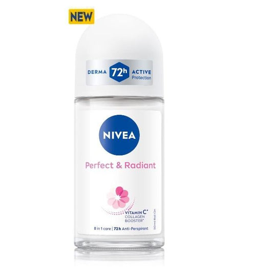 NIVEA PERFECT & RADIANT ANTIPERSPIRANT ROLL-ON - 50ML