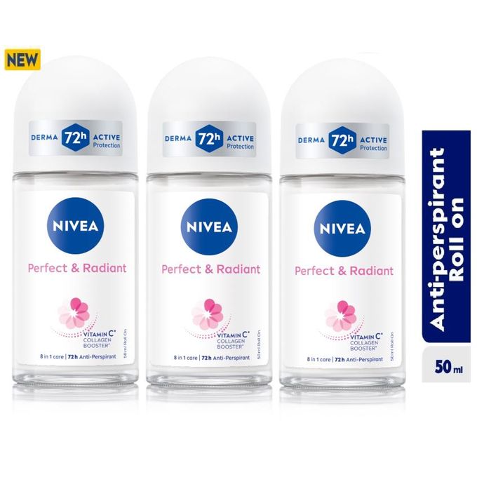 NIVEA PERFECT & RADIANT ANTIPERSPIRANT ROLL-ON - 50ML
