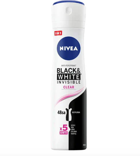NIVEA BLACK & WHITE INVISIBLE CLEAR ANTIPERSPIRANT SPRAY - 200ML