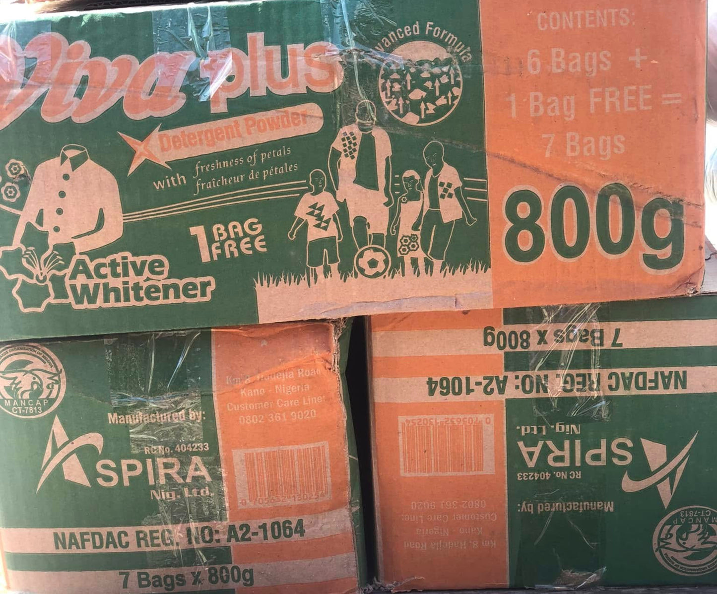 VIVA PLUS DETERGENT POWDER - 800G 6 PCS (1 FREE)