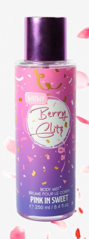 PINK IN SWEET WOW! BERRY GLITZ BODY MIST - 250ML