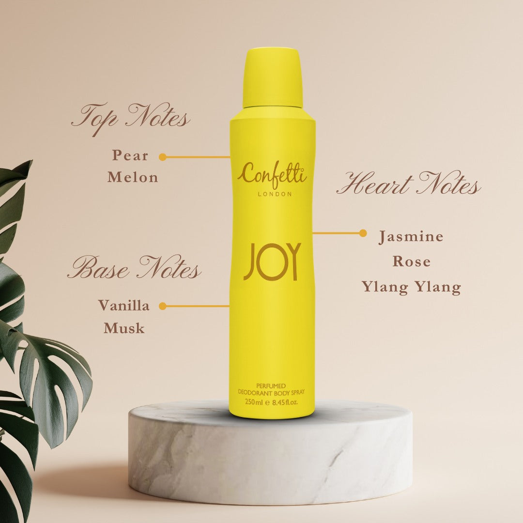 CONFETTI JOY PERFUMED DEODORANT BODY SPRAY - 250ML