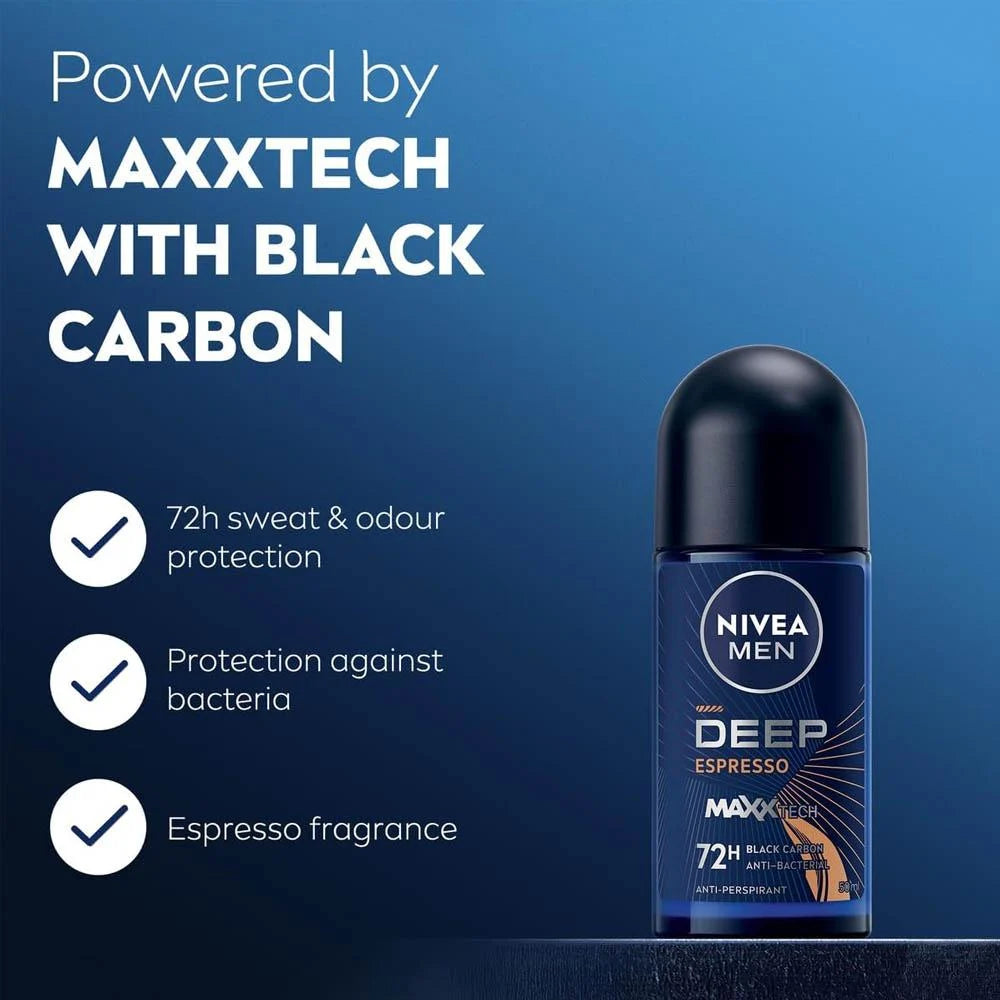 NIVEA MEN DEEP ESPRESSO MAXXTECH ROLL-ON (50ML)