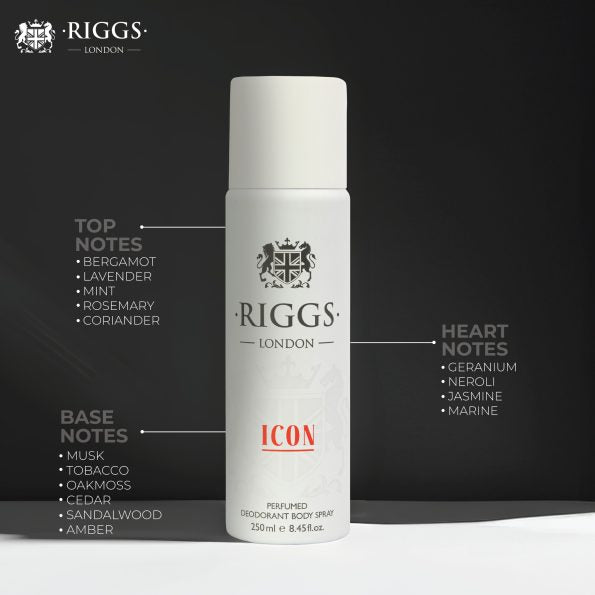 RIGGS LONDON ICON DEODORANT BODY SPRAY - 250ML